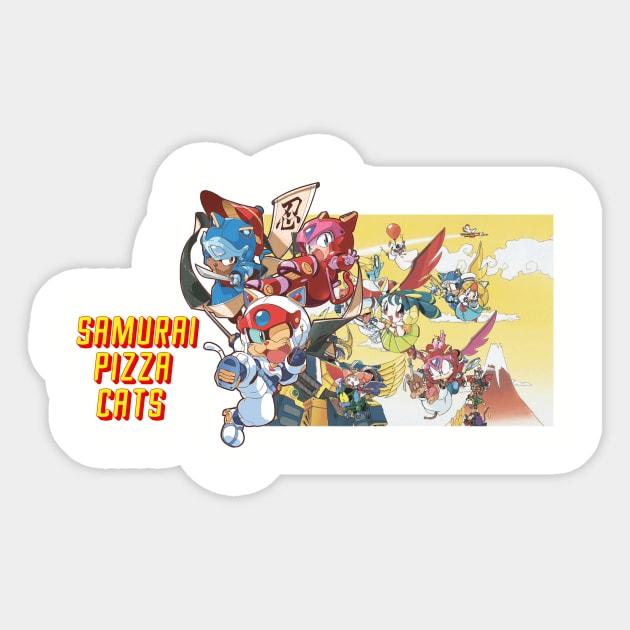 Samurai Pizza Cats Sticker by Jaymz Weiss Designz